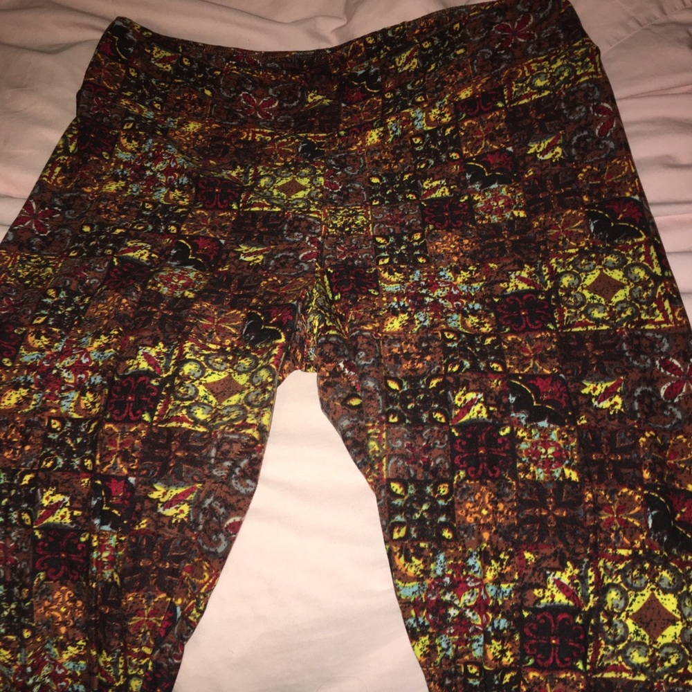 Lularoe brown floral leggings